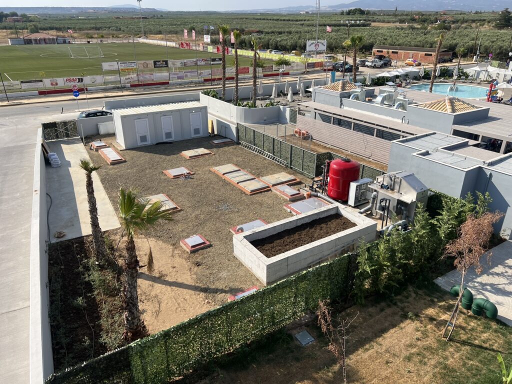 Κατασκευή Εγκατάστασης Επεξεργασίας Αστικών Λυμάτων τύπου Δίδυμου SBR, στο ξενοδοχείο “Eurotel Queen” δυναμικότητας 590 κλινών, 5*, στις Καλύβες Χαλκιδικής